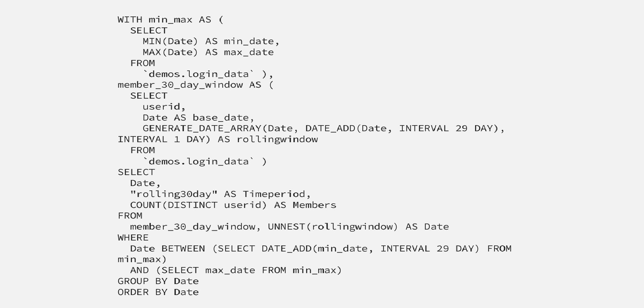 How to Do a Rolling Count Distinct in BigQuery?