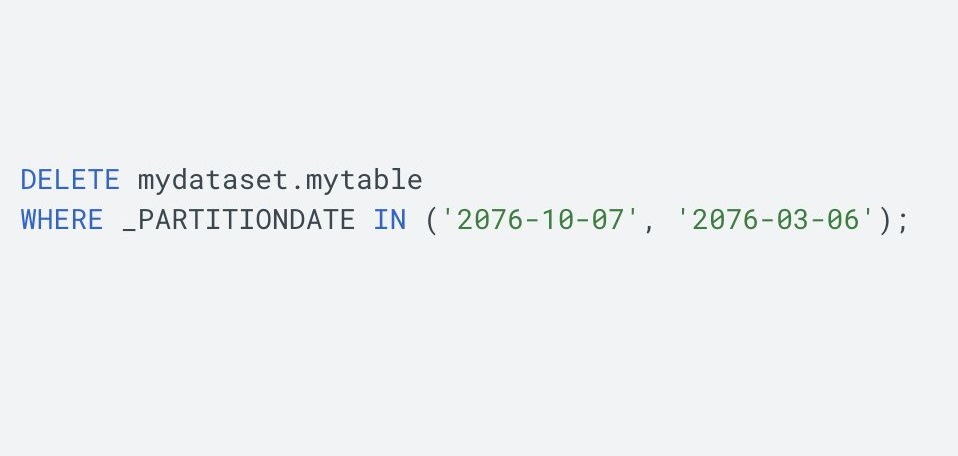 Using DML DELETE to Delete Partitions
