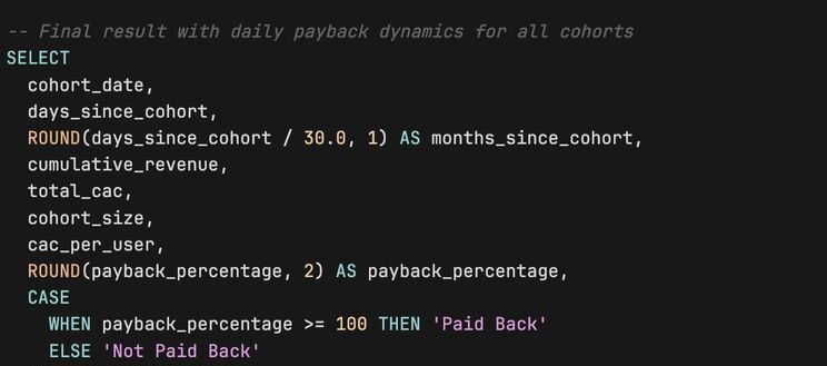 How to Calculate Payback Period on Marketing Spend in BigQuery?